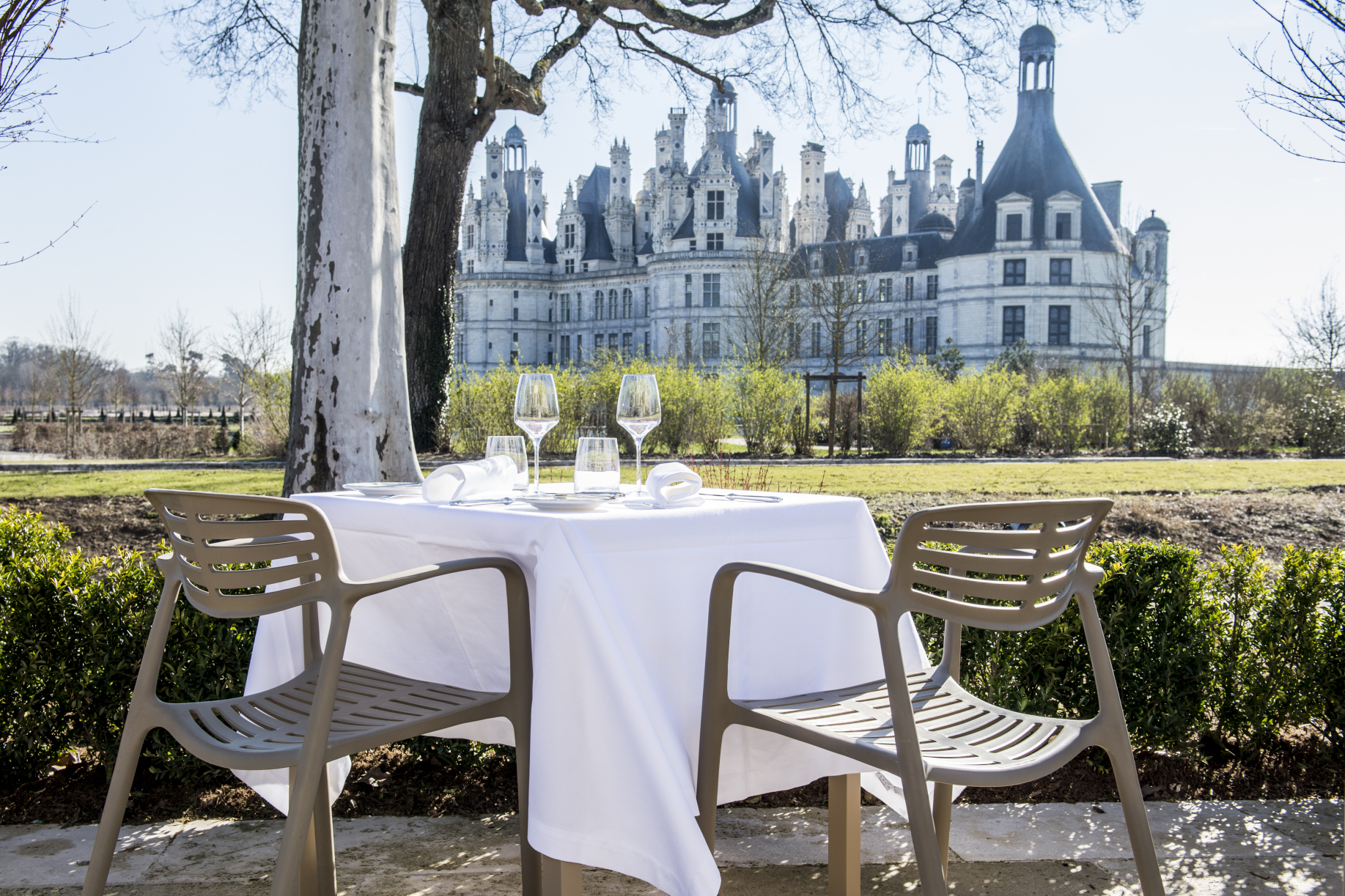 Relais de Chambord_Sicht Restaurant-Terrasse