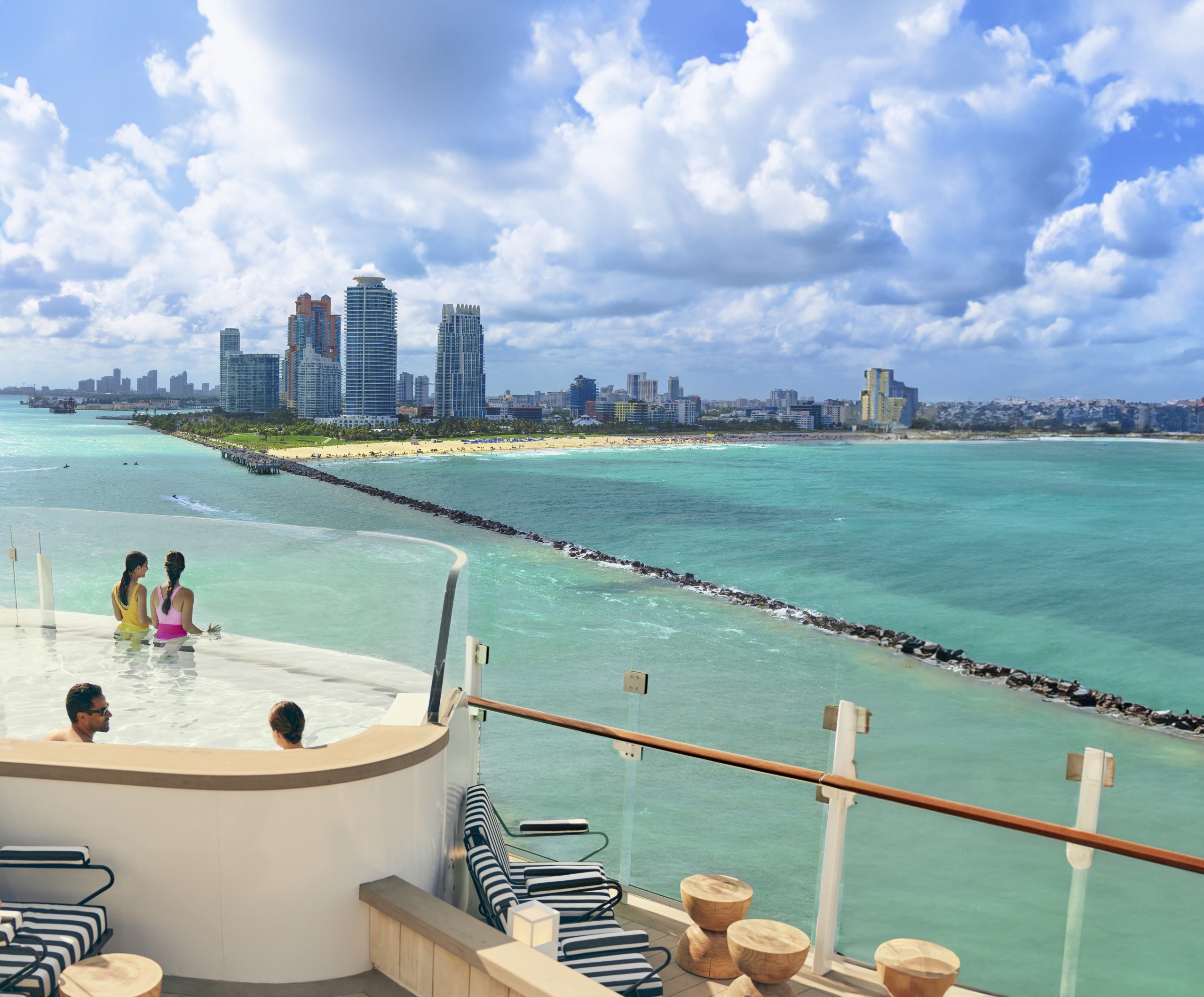 CelebrityBeyond_pool_overlooking_Miami_CelebrityCruises