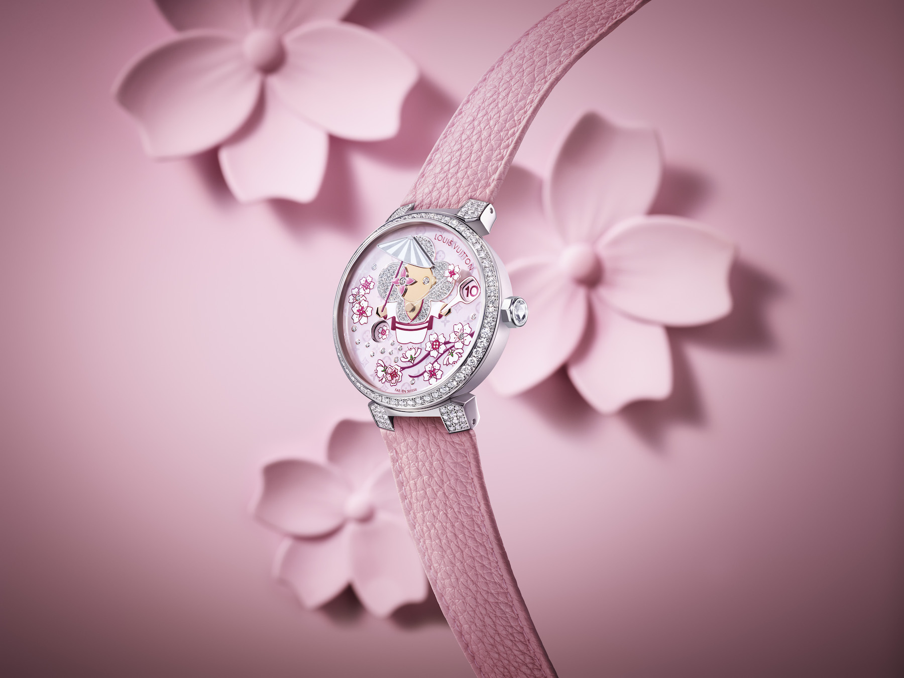 Louis Vuitton Tambour Slim Vivienne Jumping Hours_Still Life_Sakura Face (2)