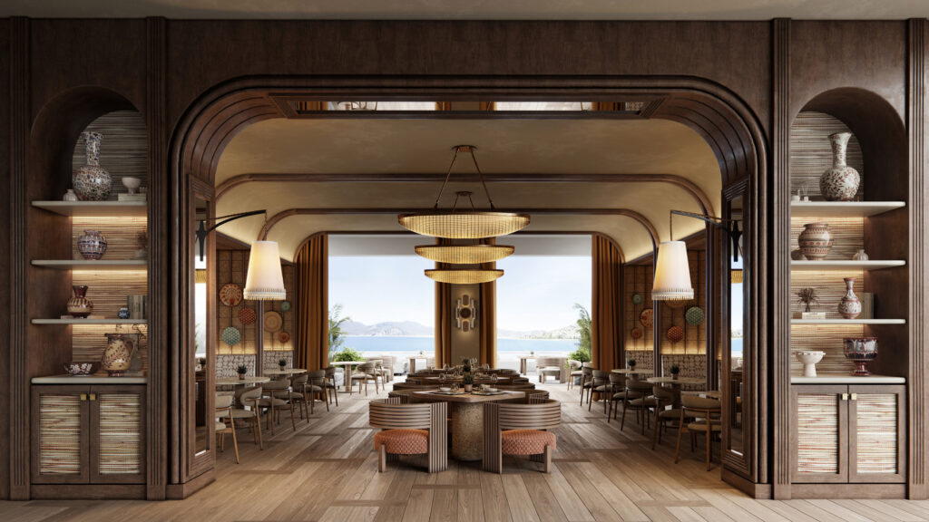 AMOH Resort Rhodes Grill restaurant by Studio LOST c c Wavemaker Hospitality