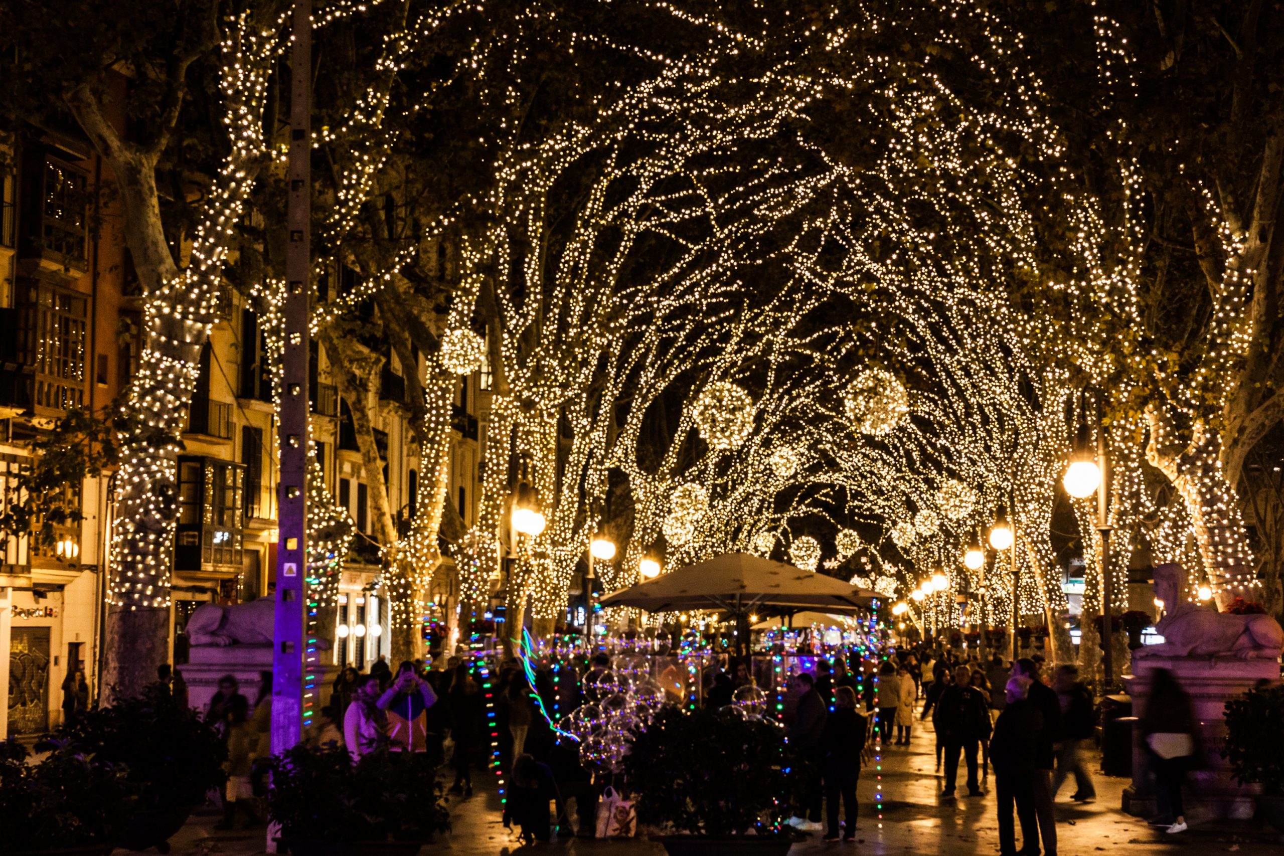 Christmas lights on Passeig del Born